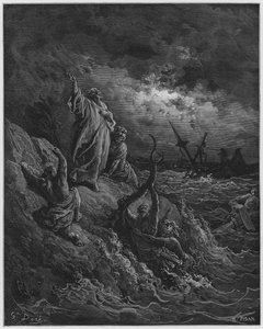 古斯塔夫多尔圣经：S保罗遭遇海难 作者 古斯塔夫·多尔（Gustave Dore）